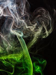 Preview wallpaper smoke, clot, veil, green, white