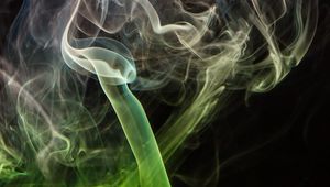 Preview wallpaper smoke, clot, veil, green, white