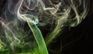 Preview wallpaper smoke, clot, veil, green, white