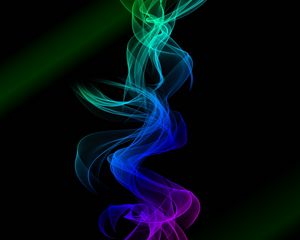 Preview wallpaper smoke, clots, colorful, entwined