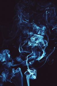 Preview wallpaper smoke, clots, shroud, blue, dark, darkness