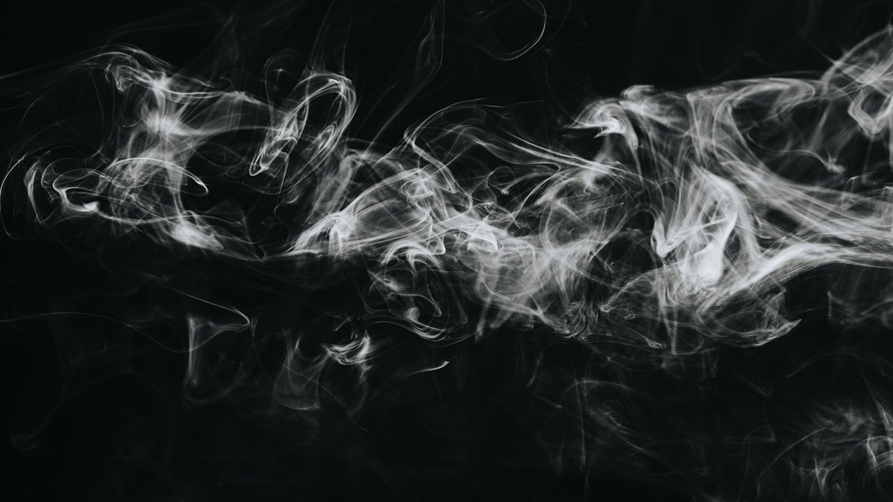 Wallpaper smoke, cloud, black and white, bw