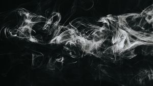 Preview wallpaper smoke, cloud, black and white, bw