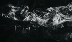 Preview wallpaper smoke, cloud, black and white, bw