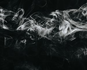 Preview wallpaper smoke, cloud, black and white, bw