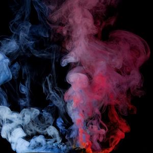 Preview wallpaper smoke, clouds, blue, red, dark