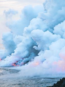 Preview wallpaper smoke, clouds, sea, nature