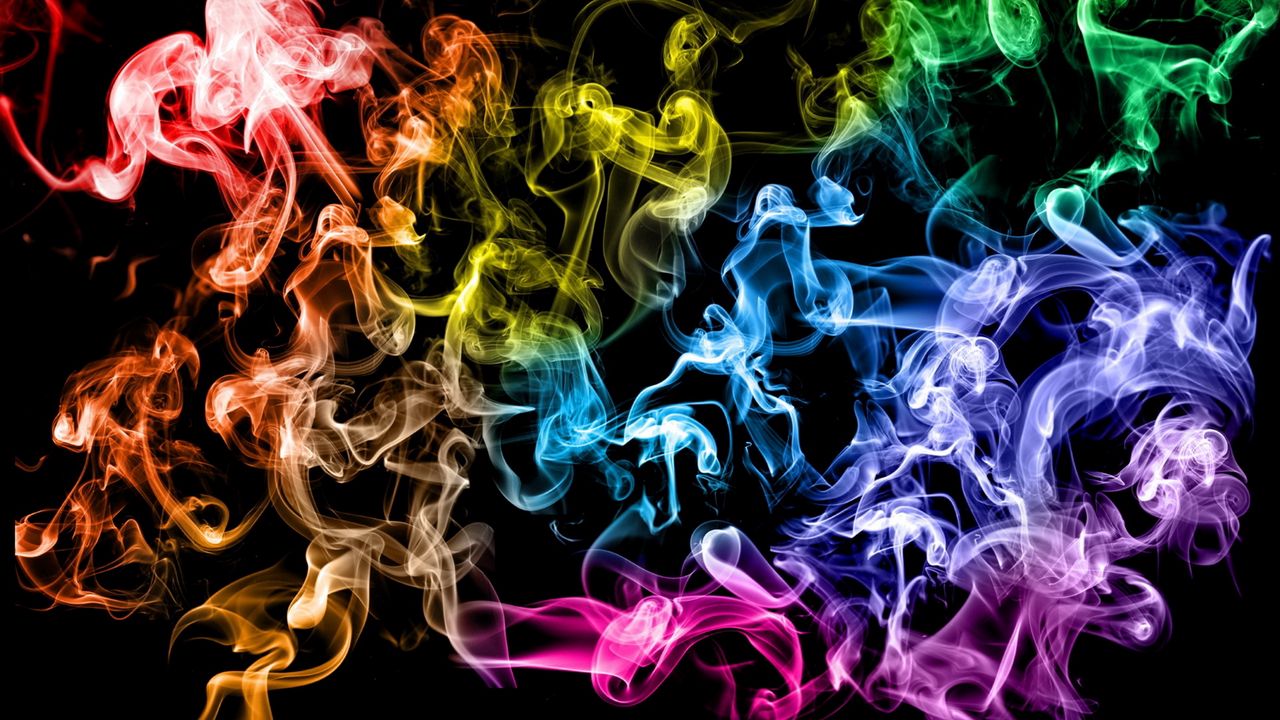 Wallpaper smoke, colored, clot