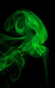 Preview wallpaper smoke, colored smoke, clot, green