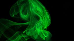 Preview wallpaper smoke, colored smoke, clot, green