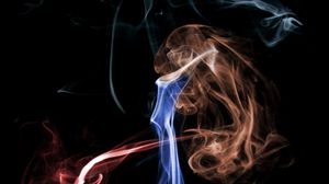 Preview wallpaper smoke, colored smoke, colorful, black