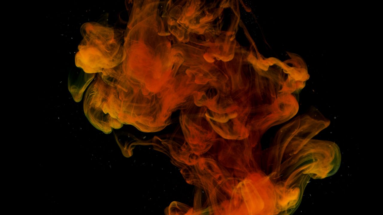 Wallpaper smoke, colored smoke, liquid, dark, clots