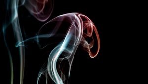 Preview wallpaper smoke, colorful, black background