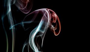 Preview wallpaper smoke, colorful, black background