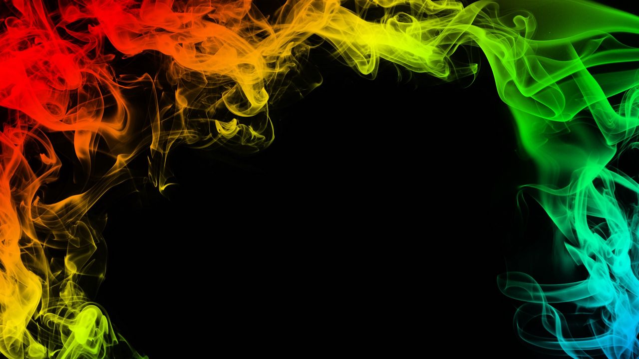 Wallpaper smoke, colorful, colored smoke, frame