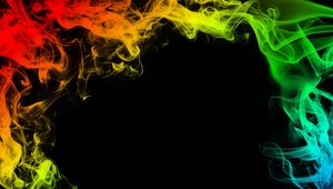 Preview wallpaper smoke, colorful, colored smoke, frame