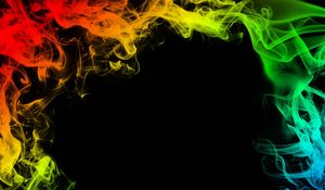 Preview wallpaper smoke, colorful, colored smoke, frame