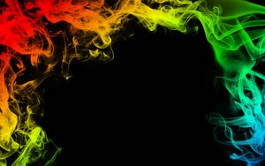 Preview wallpaper smoke, colorful, colored smoke, frame