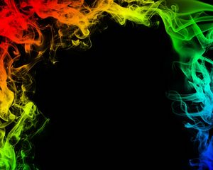 Preview wallpaper smoke, colorful, colored smoke, frame