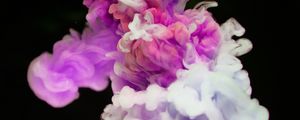 Preview wallpaper smoke, colorful smoke, clots, purple, white