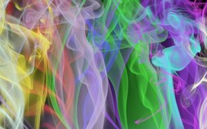 Preview wallpaper smoke, colorful, veil, clot