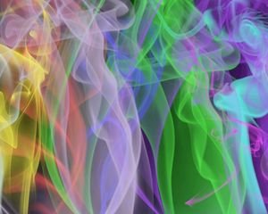 Preview wallpaper smoke, colorful, veil, clot