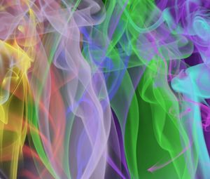 Preview wallpaper smoke, colorful, veil, clot