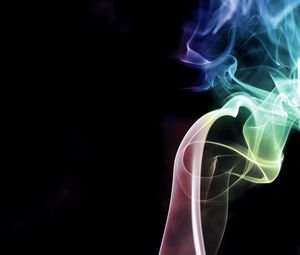 Preview wallpaper smoke, colorful, winding, abstraction