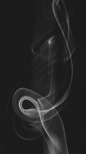 Preview wallpaper smoke, curves, black and white, black
