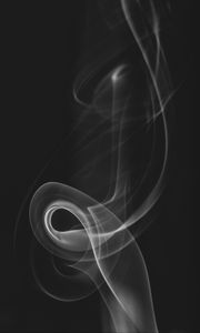 Preview wallpaper smoke, curves, black and white, black