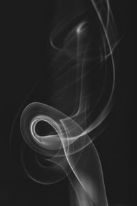 Preview wallpaper smoke, curves, black and white, black