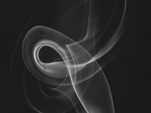 Preview wallpaper smoke, curves, black and white, black