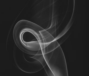 Preview wallpaper smoke, curves, black and white, black