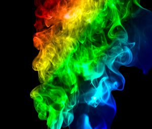 Preview wallpaper smoke, darkness, background, colorful
