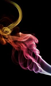 Preview wallpaper smoke, gradient, colorful, black