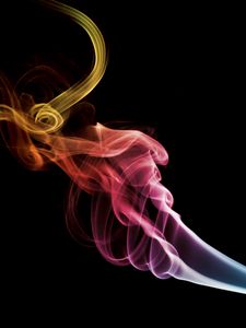 Preview wallpaper smoke, gradient, colorful, black