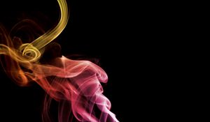 Preview wallpaper smoke, gradient, colorful, black