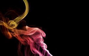 Preview wallpaper smoke, gradient, colorful, black