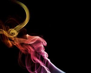 Preview wallpaper smoke, gradient, colorful, black
