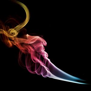 Preview wallpaper smoke, gradient, colorful, black