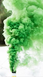 Preview wallpaper smoke, green, colored smoke