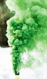 Preview wallpaper smoke, green, colored smoke