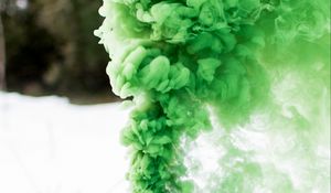 Preview wallpaper smoke, green, colored smoke