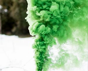 Preview wallpaper smoke, green, colored smoke