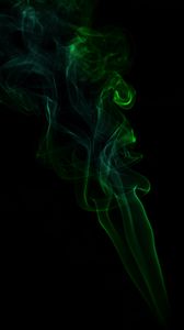 Preview wallpaper smoke, green, dark