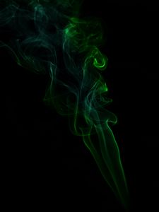 Preview wallpaper smoke, green, dark