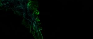 Preview wallpaper smoke, green, dark