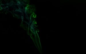 Preview wallpaper smoke, green, dark