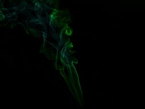 Preview wallpaper smoke, green, dark