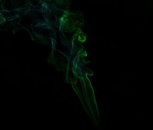 Preview wallpaper smoke, green, dark